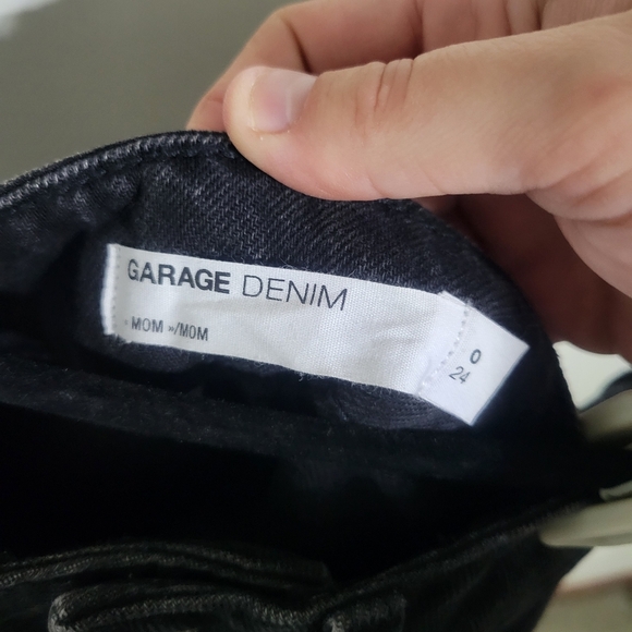 Garage Denim Black Cutoff Distressed Jean Shorts, Size 0 / 24 - Picture 2 of 3